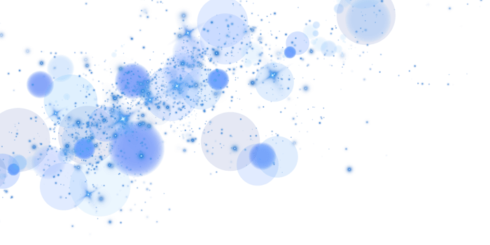 Beautiful Blue Bokeh Effect Featuring Glowing Orbs and Soft Sparkles on a Transparent Background Design png