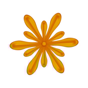 flowers copper ornate isolated on a white, luxury flower petal copper simple, copper flowers object metal sculpture, illustration of deluxe copper flower, clip art flowers luxurious vector