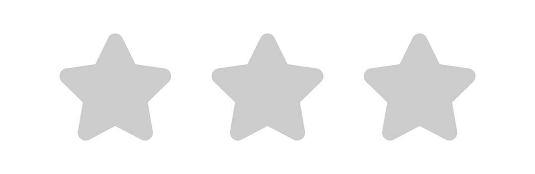 grey 3 stars icon cute isolated on white, cartoon star shape grey, illustration simple star rating symbol, clip art two stars for logo, pentagram star for decoration ranking award vector