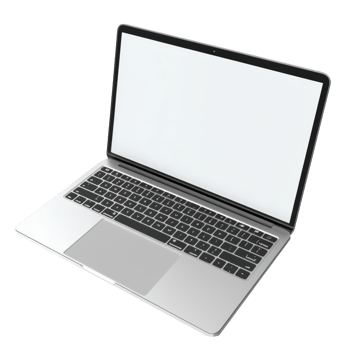 Showcasing a sleek modern laptop with bright display and elegant design against a transparent backdrop png