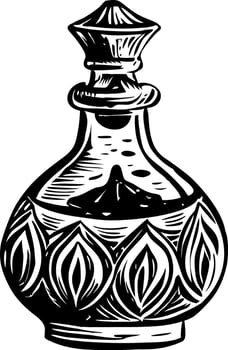 An old style perfume bottle vector