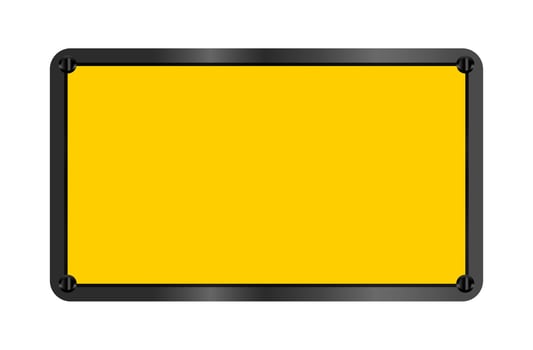 yellow square emblem notice isolated on white background, empty warning sign template, blank triangle emblem notice for warning sign, logo, symbol and text, illustration for design copy space vector