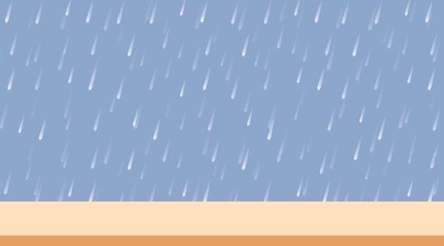 rain droplet and table wood front for rainy season background vector