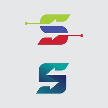 S logo design and S icon stock identity vector