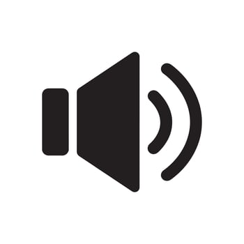 Speaker Icon with Sound Waves Representing Audio, Volume Control, and Digital Sound Settings vector