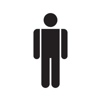 Human Figure Icon Representing Individual, User, or Person Editable Illustration Isolated on a White Background Ideal for Profile, User, and Generic Person Graphics vector