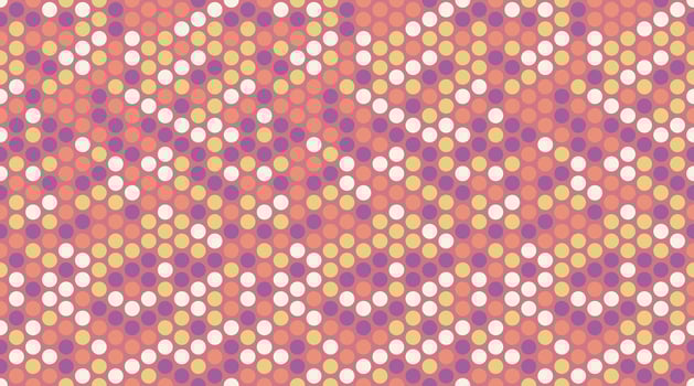 Vibrant pastel circles create a dynamic diagonal pattern, perfect for backgrounds, textiles, or website designs. vector