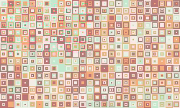 Abstract geometric pattern featuring a multitude of small squares in muted pastel tones. Ideal for website backgrounds, textiles, or modern design projects. vector