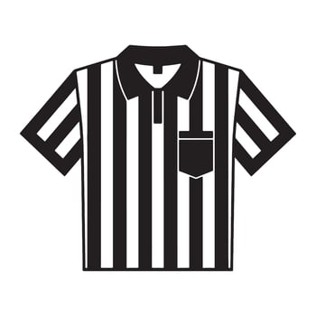 Referee Shirt Icon Representing Sports Officiating and Rules Editable Illustration isolated on a white background vector