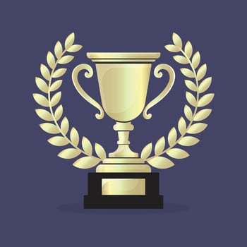 Winners Cup in White Gold Color Illustration vector