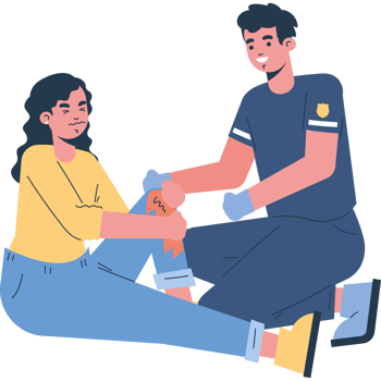 paramedic male character providing first aid png