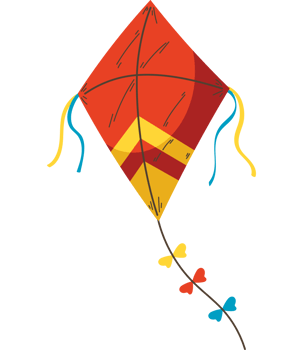 colored kite fly game png