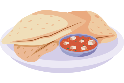 indian festival food naan bread png