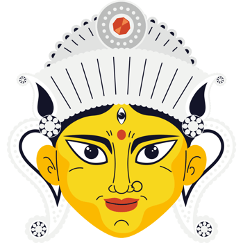 hindu goddess durga face png