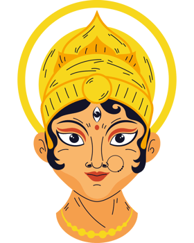 happy navratri avatar of goddess durga png