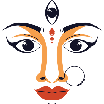 goddess durga character face png