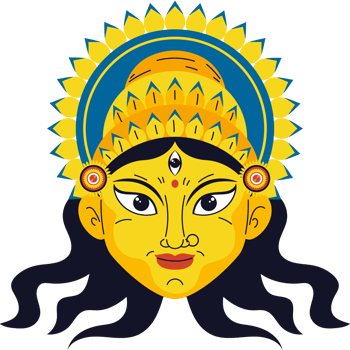 durga face festival navratri png