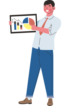 entrepreneur man stands and working png