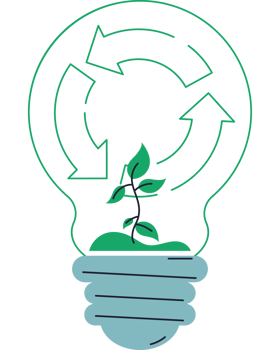 save energy eco friendly bulb with green leaf png