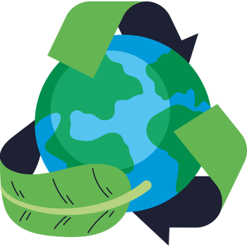 recycling arrows and earth planet png