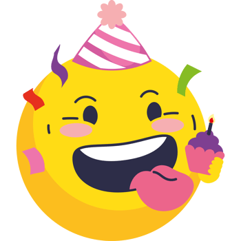 birthday emoji with cupcake png