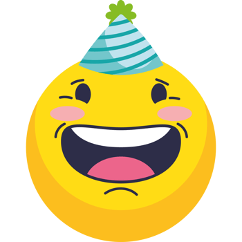 birthday emoji with hat png