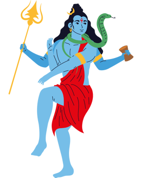 hindu god shiva with snake png