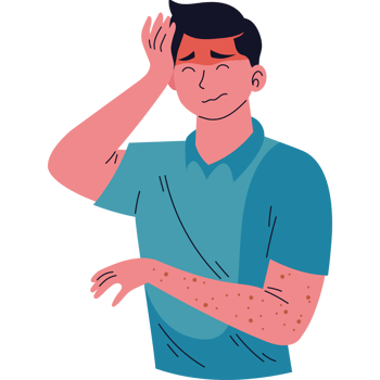 sick man with monkeypox png