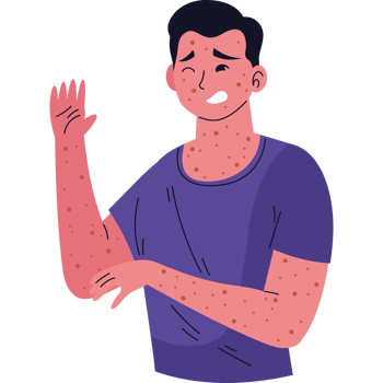 man character with monkeypox virus png