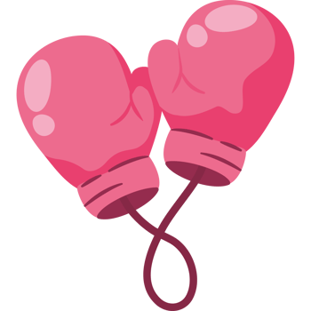 girl power pink gloves png