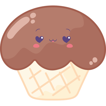 chocolate cupcake candy kawaii png