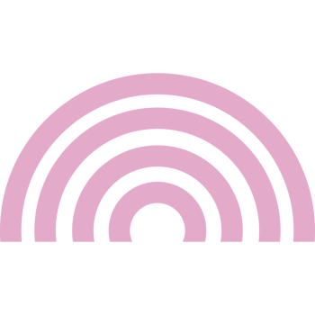 pink rainbow geometric shape png