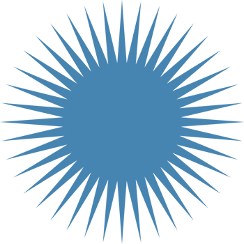 blue sunburst geometric shape png