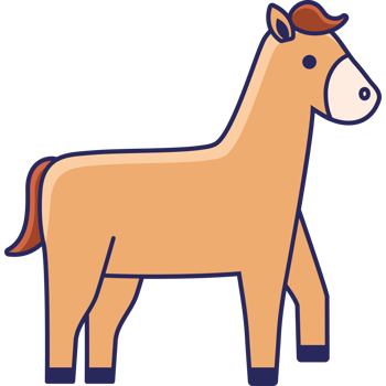 horse cartoon animal icon png