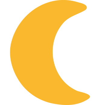 half moon hand drawn png