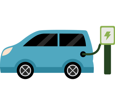 electric car charging at the station png