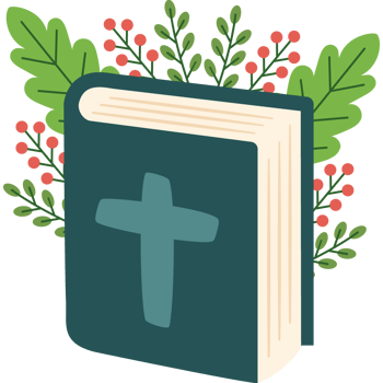 holy bible with flowers png