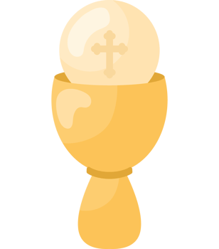 first communion chalice and host png