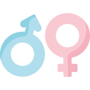 gender reveal pink and blue isolated png