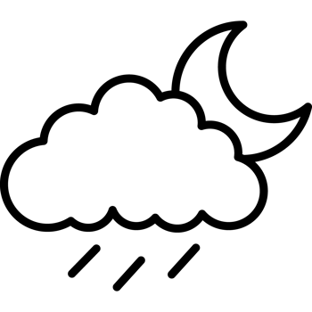 night cloud rain weather icon png