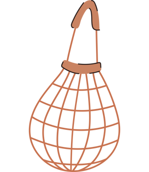 green mesh bag png
