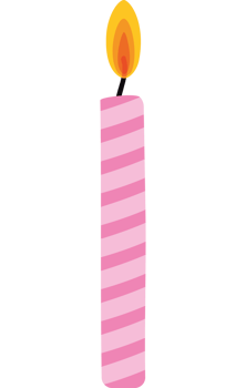 pink birthday candle png