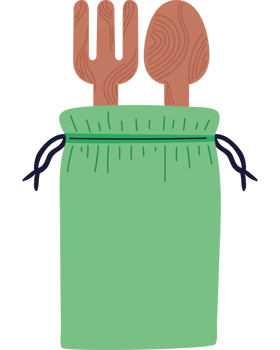 ecological fork and spoon png
