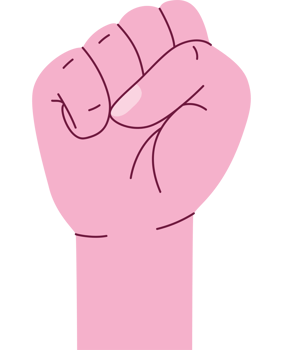 pink fist illustration png