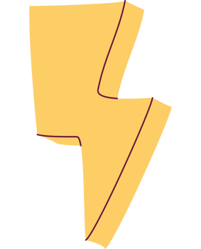 cute thunder design png