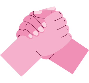 pink hands illustration png