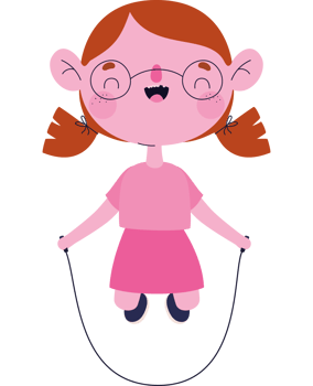 girl skipping rope png