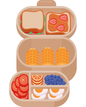 lunch boxes with food png