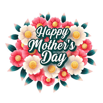 Happy mother's day illustration png