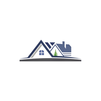 Stylized House with Tree Logo Design Modern Real Estate Property Home Building Architecture png